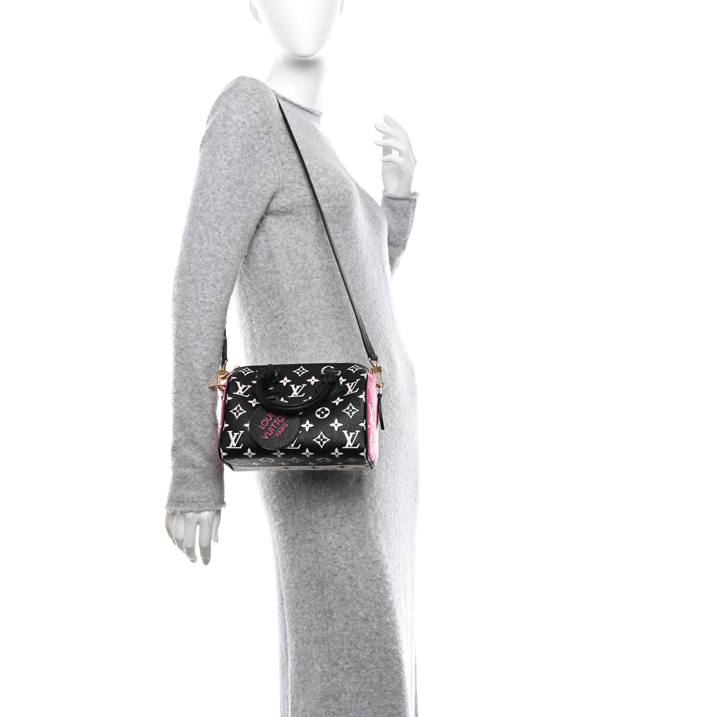 Empreinte Monogram Spring in the City Speedy Bandouliere 20 Black White Pink