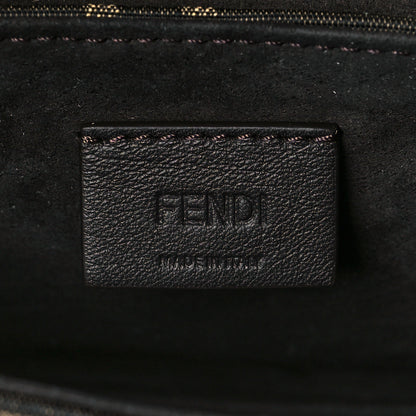 Fendi Fabric Jacquard FF 1974 Mini Cookie Hobo Bag Tobacco Moro 5 of 9