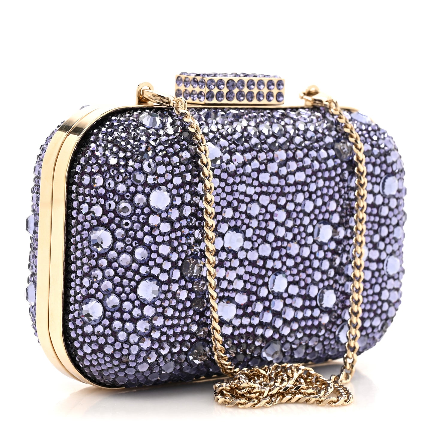 Crystal Micro Cloud Clutch Purple