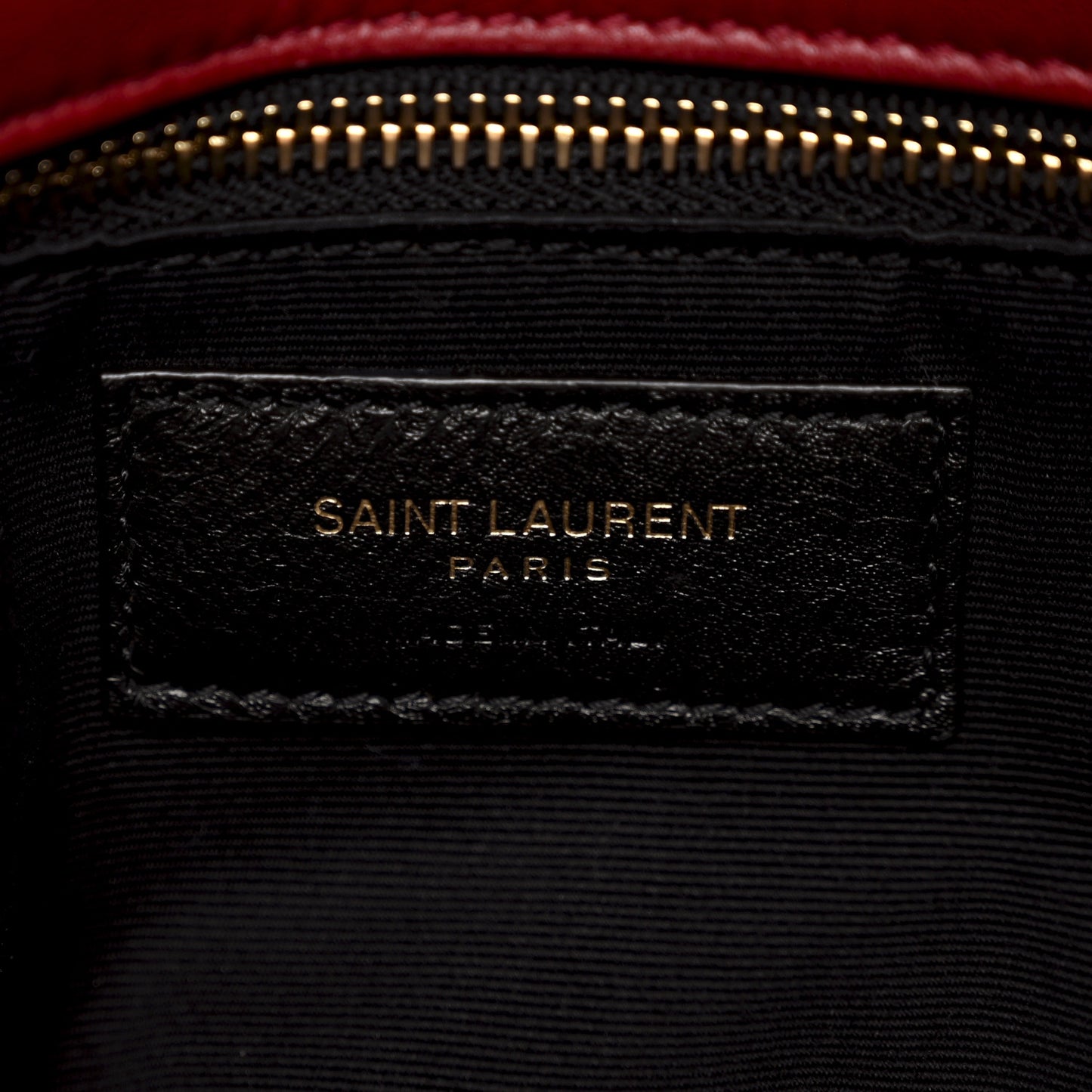 Lambskin Quilted Medium Loulou Puffer Monogram Chain Satchel Opyum Red