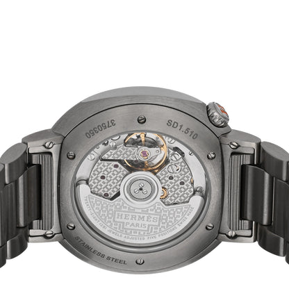 Hermes Stainless Steel 36mm Cut Automatic Watch 4 of 6