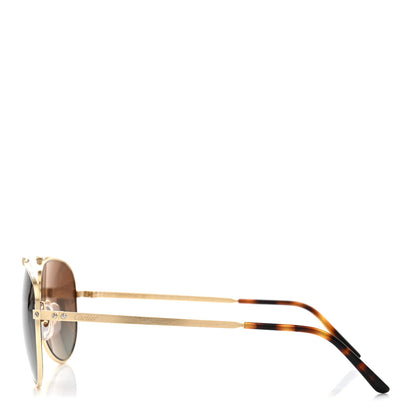 Cartier Santos CT0083S Aviator Sunglasses Gold Tortoise 3 of 7