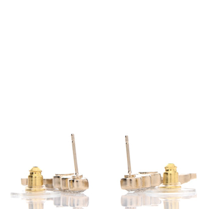 Chanel Crystal CC Drop Earrings Gold 3 of 5