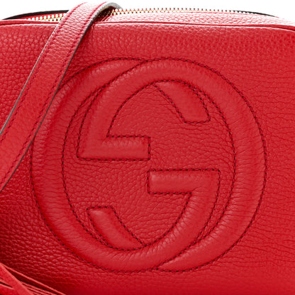 Gucci Pebbled Calfskin Small Soho Disco Bag Vibrant Red 8 of 13