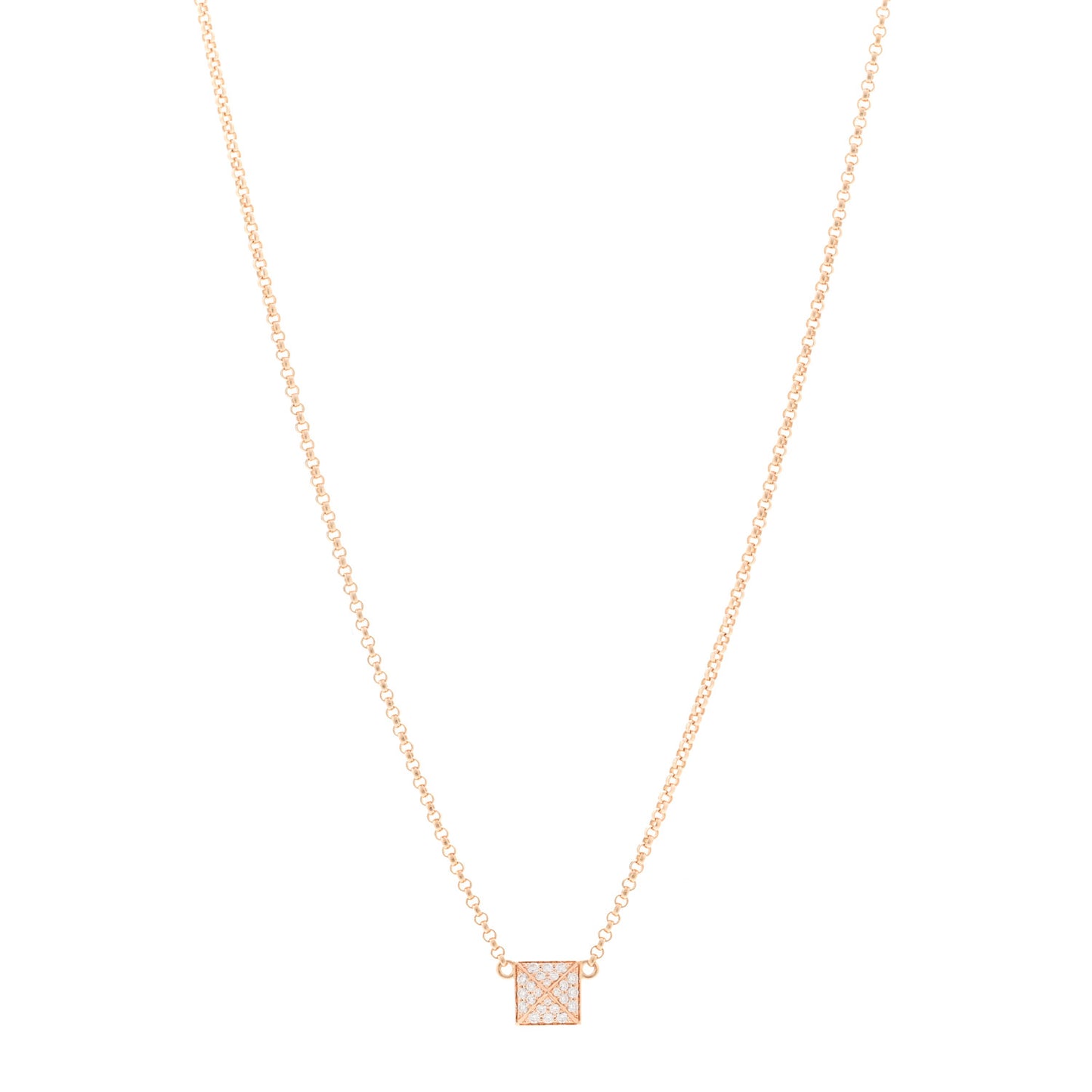 18K Rose Gold Diamond Clou d'H Pendant Necklace