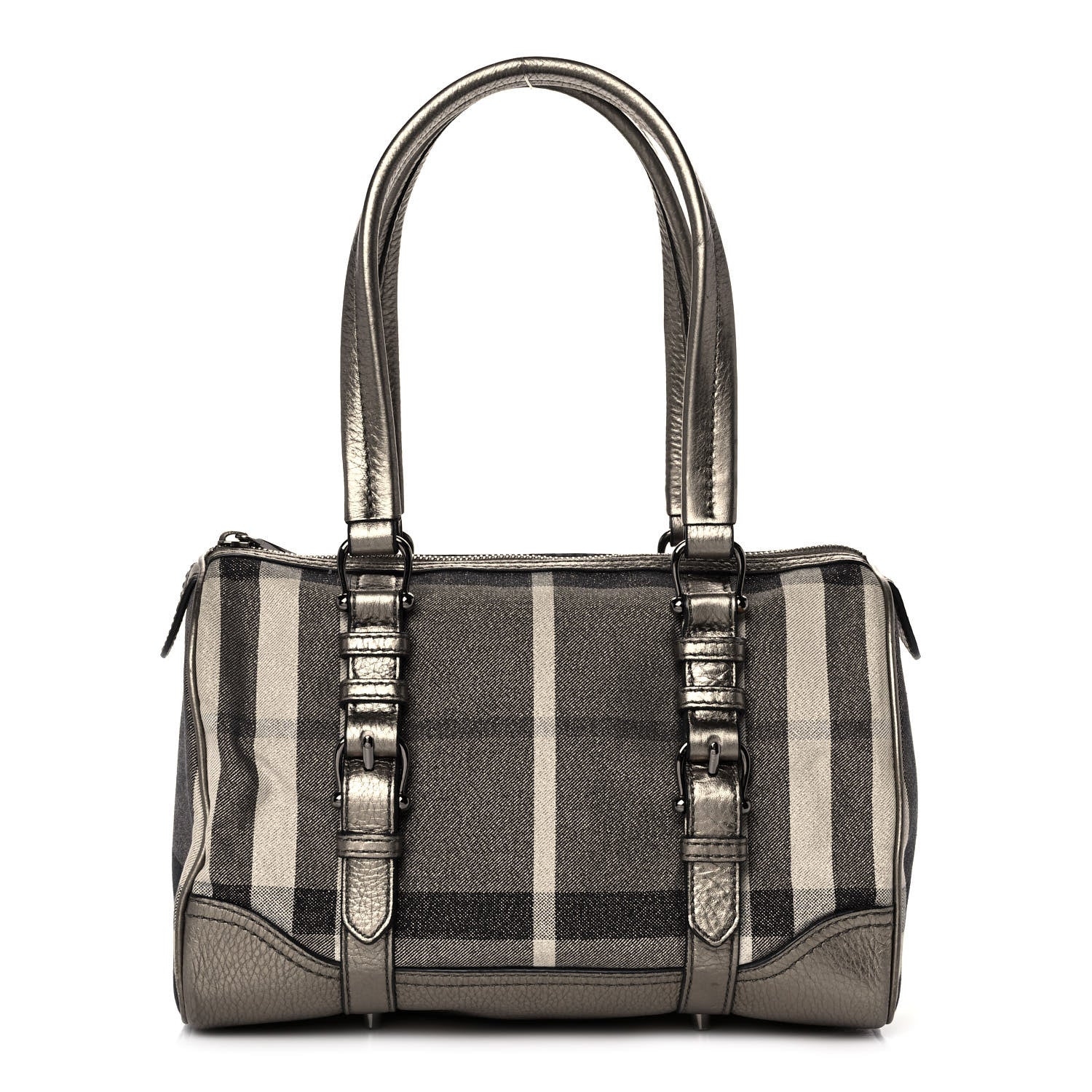 Burberry Metallic Shimmer Check Medium Alchester Bowling Bag 1 of 12