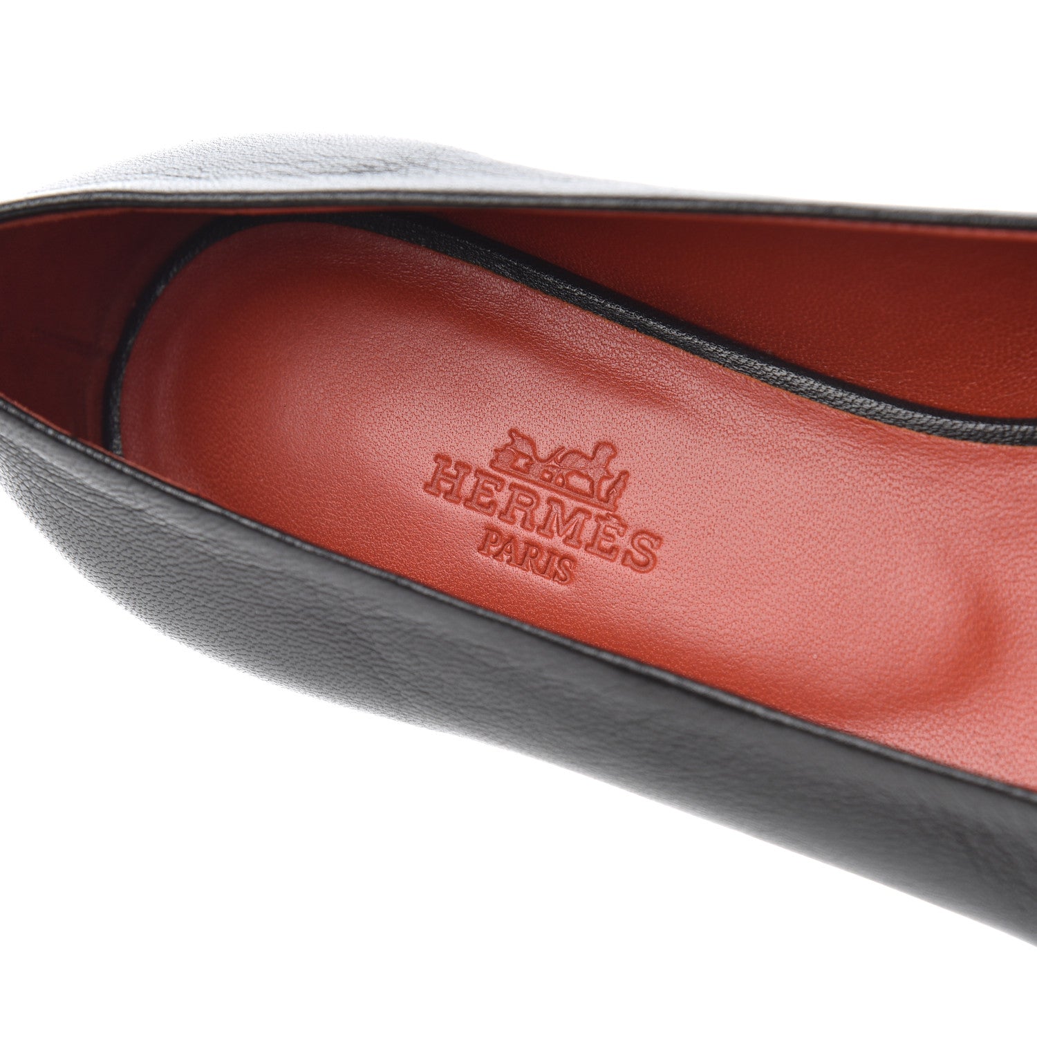 Hermes Goatskin Bilbao Ballerina Flats 36.5 Black 7 of 16