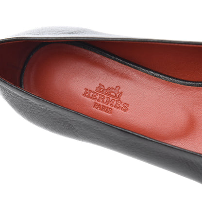 Hermes Goatskin Bilbao Ballerina Flats 36.5 Black 7 of 16