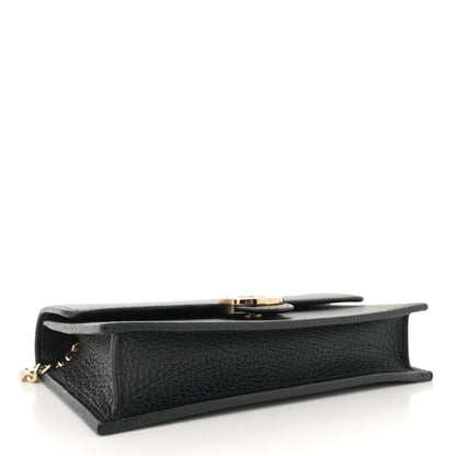 Gucci Dollar Calfskin Interlocking G Chain Wallet Black 4 of 11