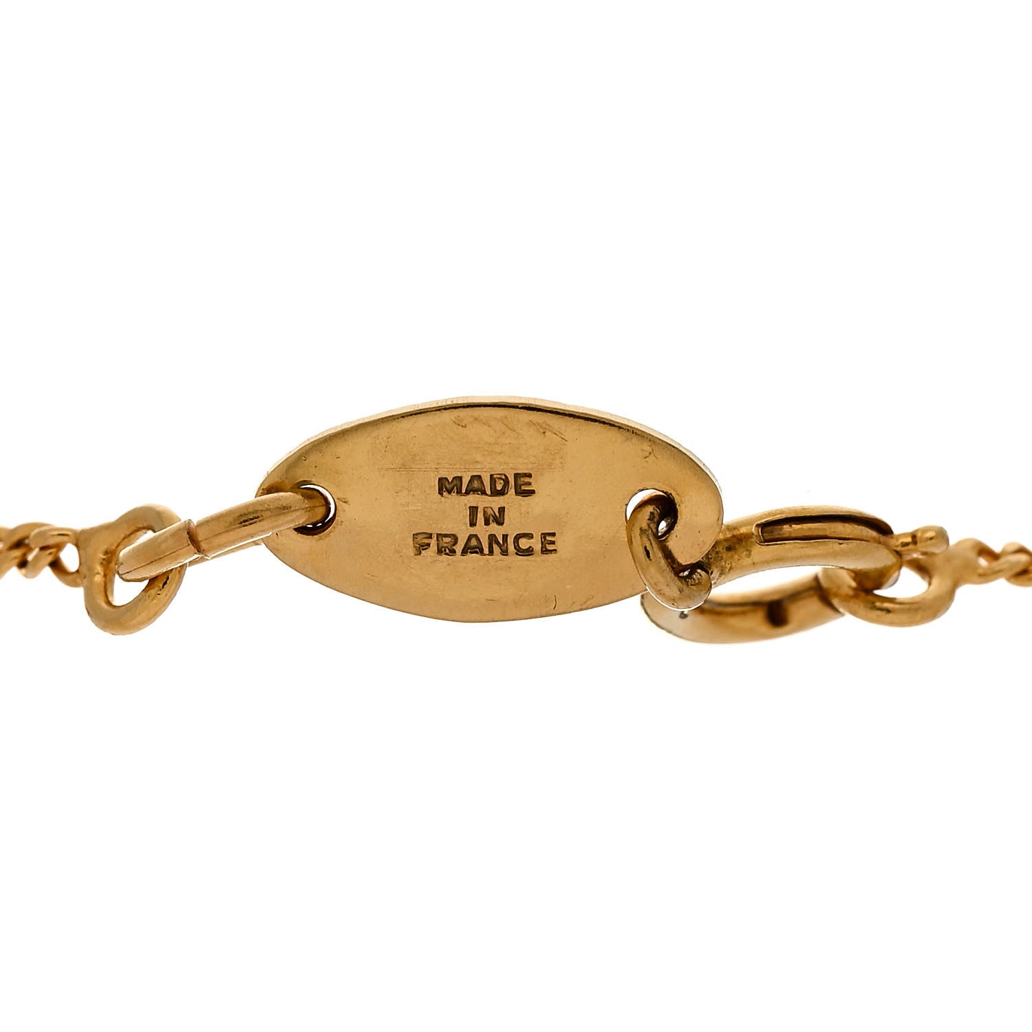 Chanel Crystal CC Chain Bracelet Gold 4 of 7