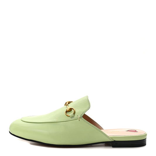 Malaga Kid Womens Princetown Slippers 38.5 Pistachio Green