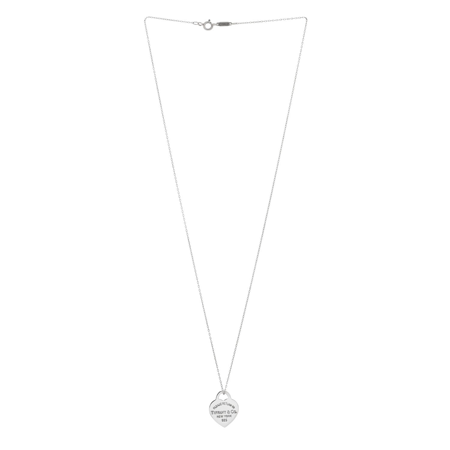 Tiffany Sterling Silver Small Return To Tiffany Heart Pendant Necklace 3 of 4