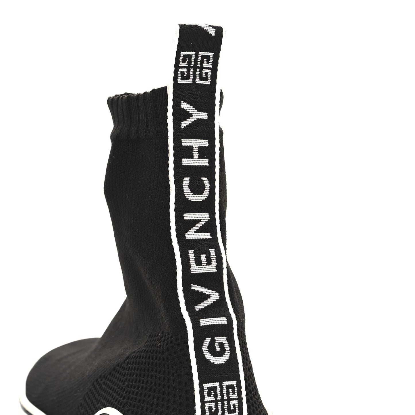 Technical Canvas Knit Mens George V Sock Sneakers 40 Black