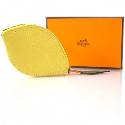Hermes Chevre Lemon Coin Purse Yellow 2 of 8