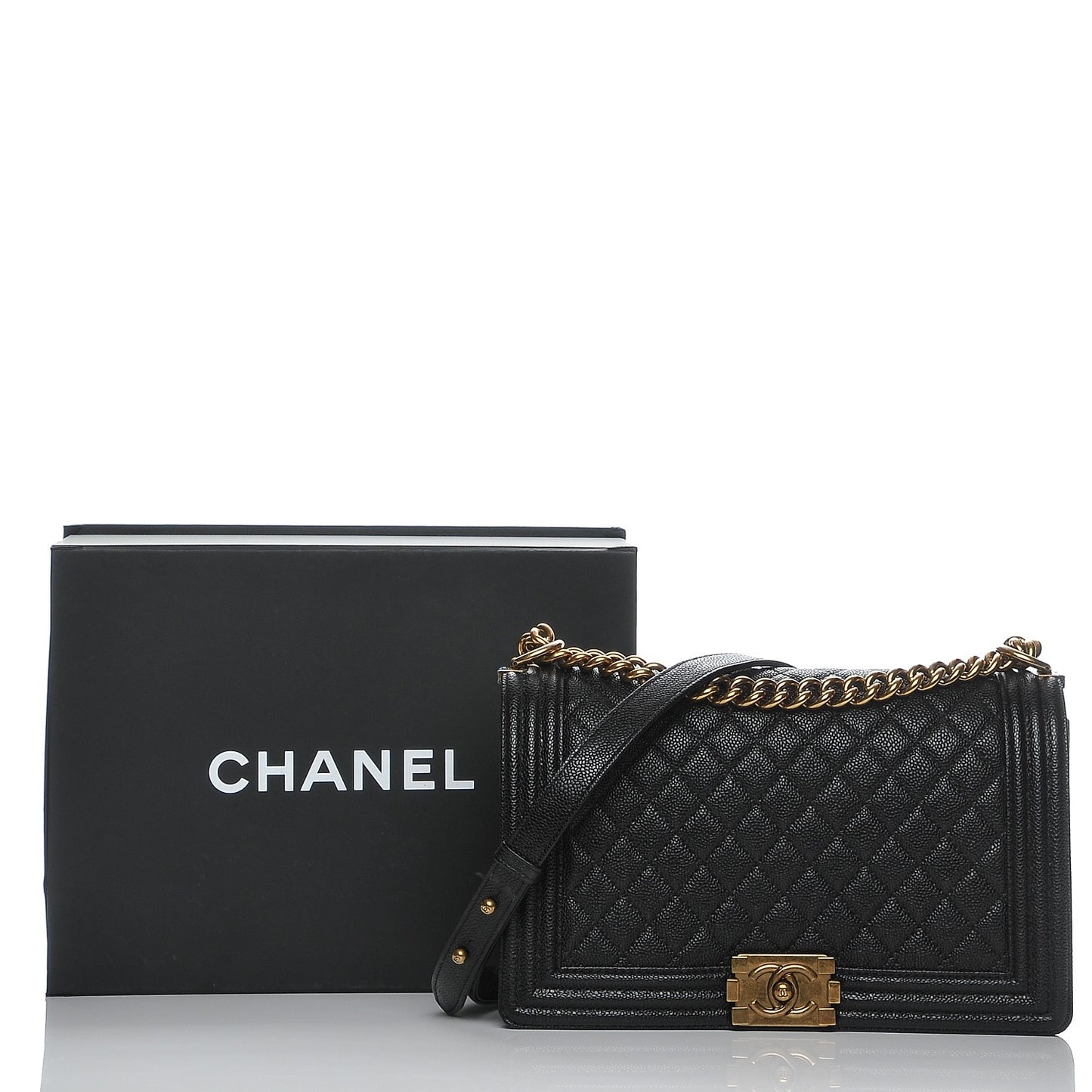 Caviar Quilted New Medium Boy Flap Black