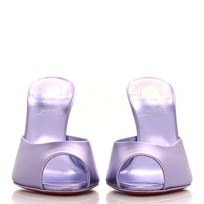 Christian Louboutin Metallic Kid Laminato Me Dolly 100 Sandals 39 Liliac 39 2 of 9