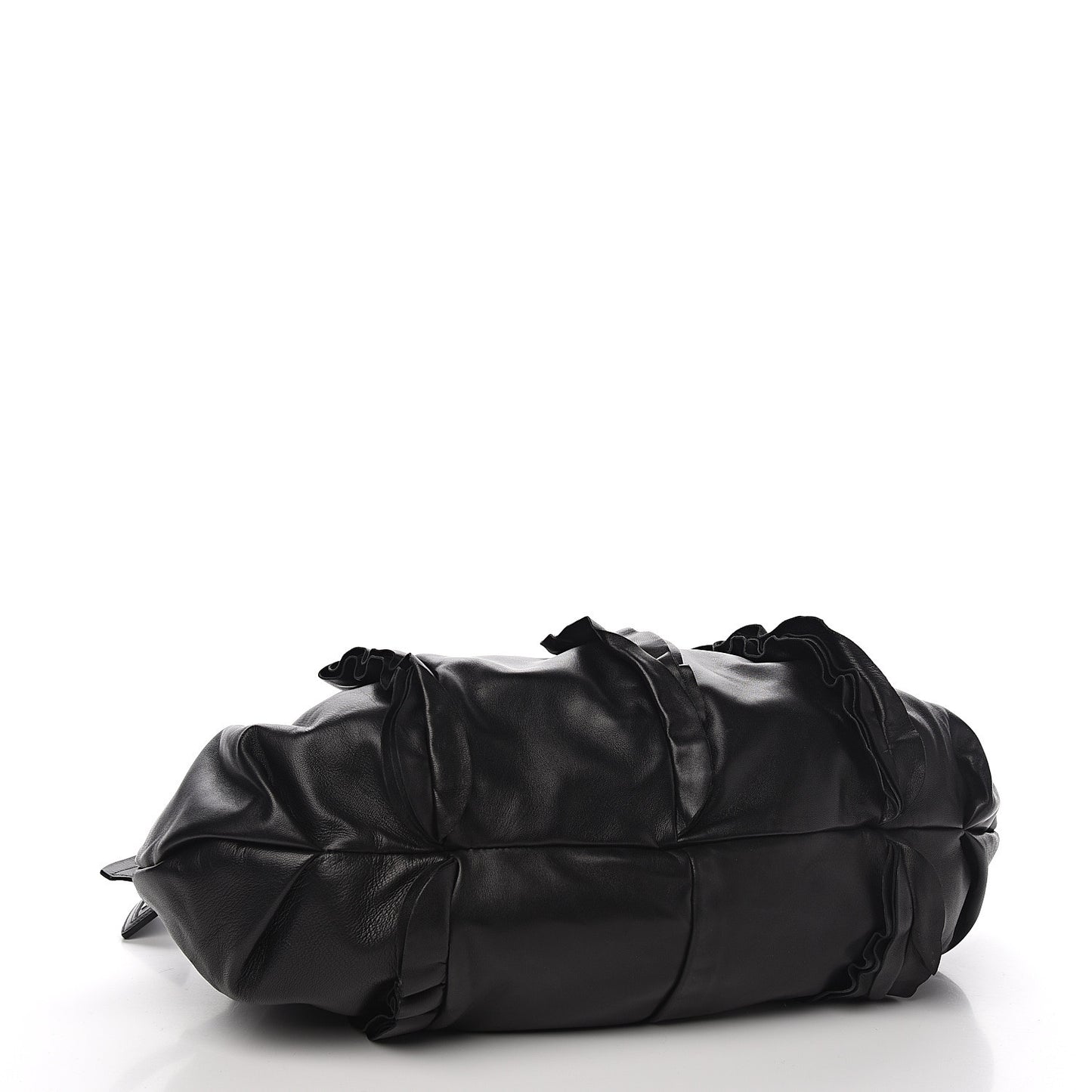 Nappa Ruffle Bag Black