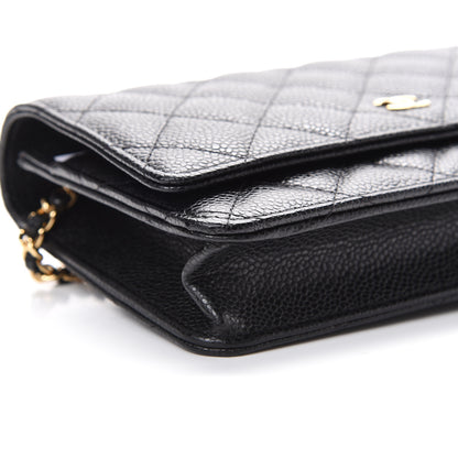 Chanel Caviar Quilted Wallet On Chain WOC Black 9 of 11