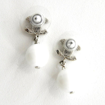 Chanel Snowy Glitter CC Drop Earrings 2 of 4