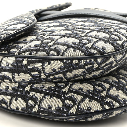 Christian Dior Oblique Saddle Bag Blue 8 of 9