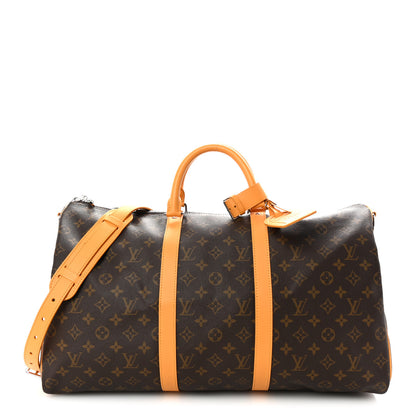 Louis Vuitton Monogram Macassar LV Colormania Keepall Bandouliere 50 Safran Yellow 1 of 8