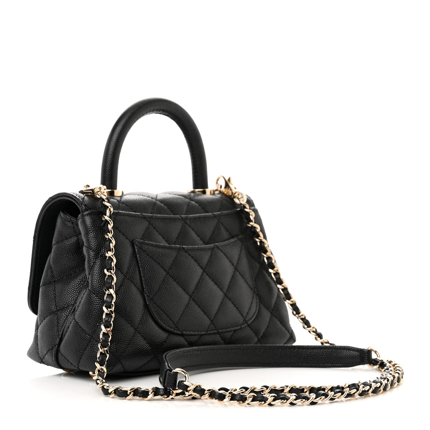 Chanel Caviar Quilted Extra Mini Coco Handle Flap Black 3 of 11