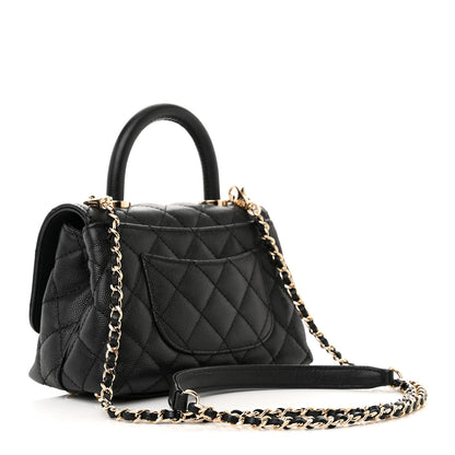 Chanel Caviar Quilted Extra Mini Coco Handle Flap Black 3 of 11