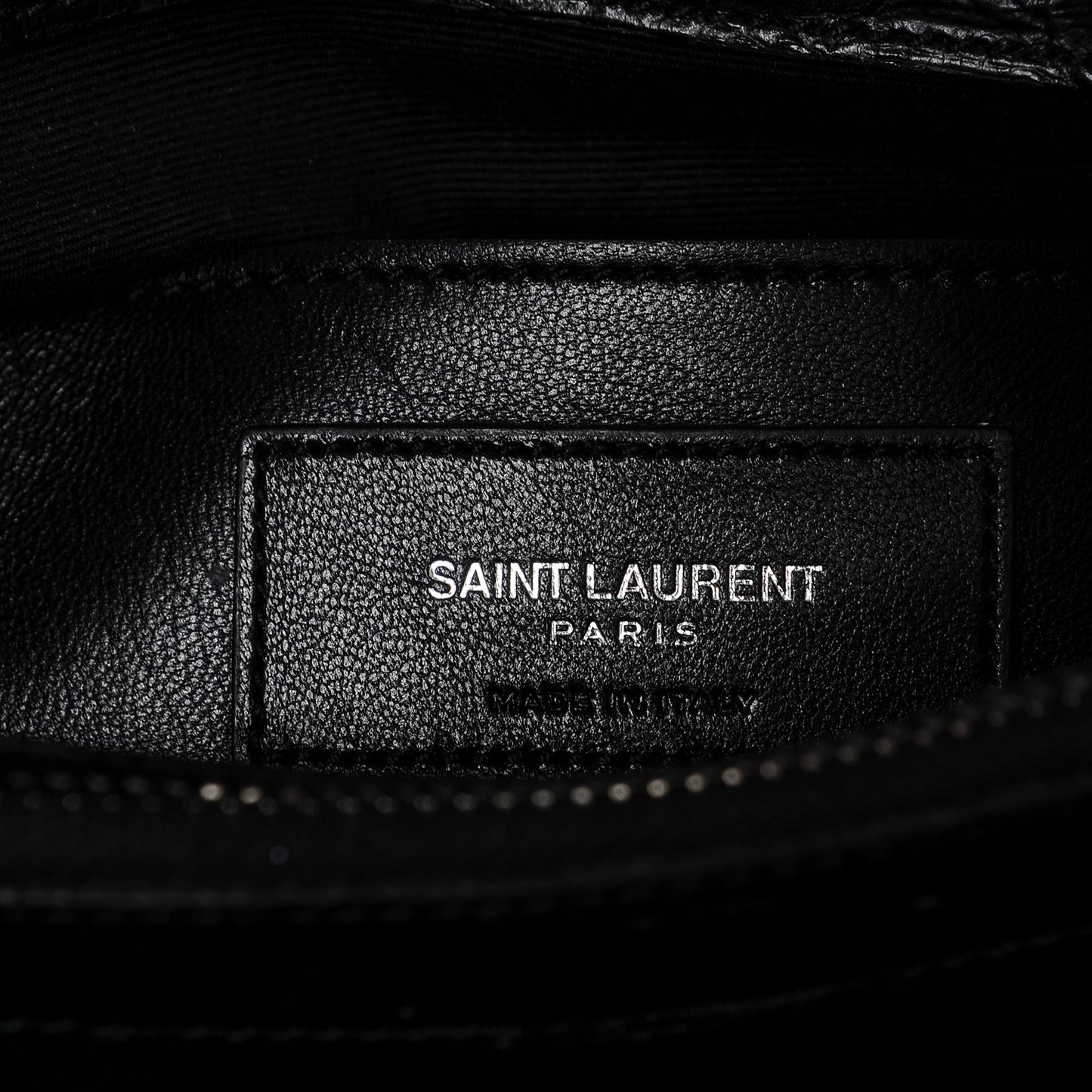 Snake Calfskin Embossed Monogram Large College Satchel Black