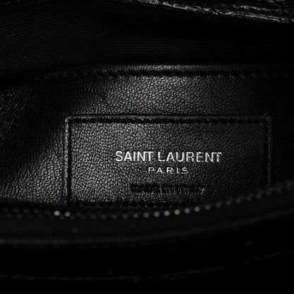 Saint Laurent Snake Calfskin Embossed Monogram Large College Satchel Black 6 of 6