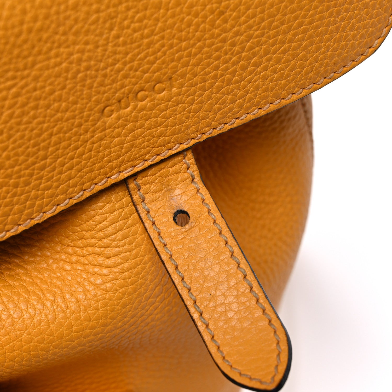 Gucci Calfskin Bamboo Small Backpack Yellow 15 of 15