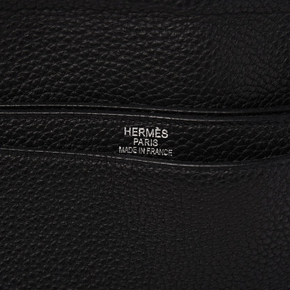 Hermes Taurillon Clemence Sac a Depeche 38 Briefcase Black 5 of 13