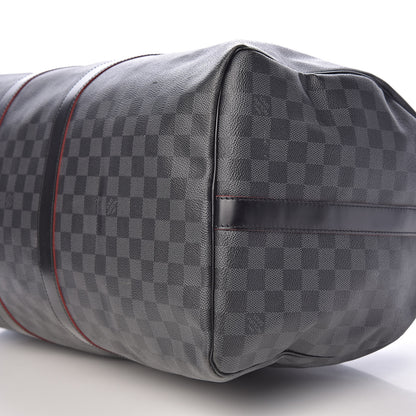 Louis Vuitton Damier Graphite Keepall Bandouliere 55 Rouge 18 of 21
