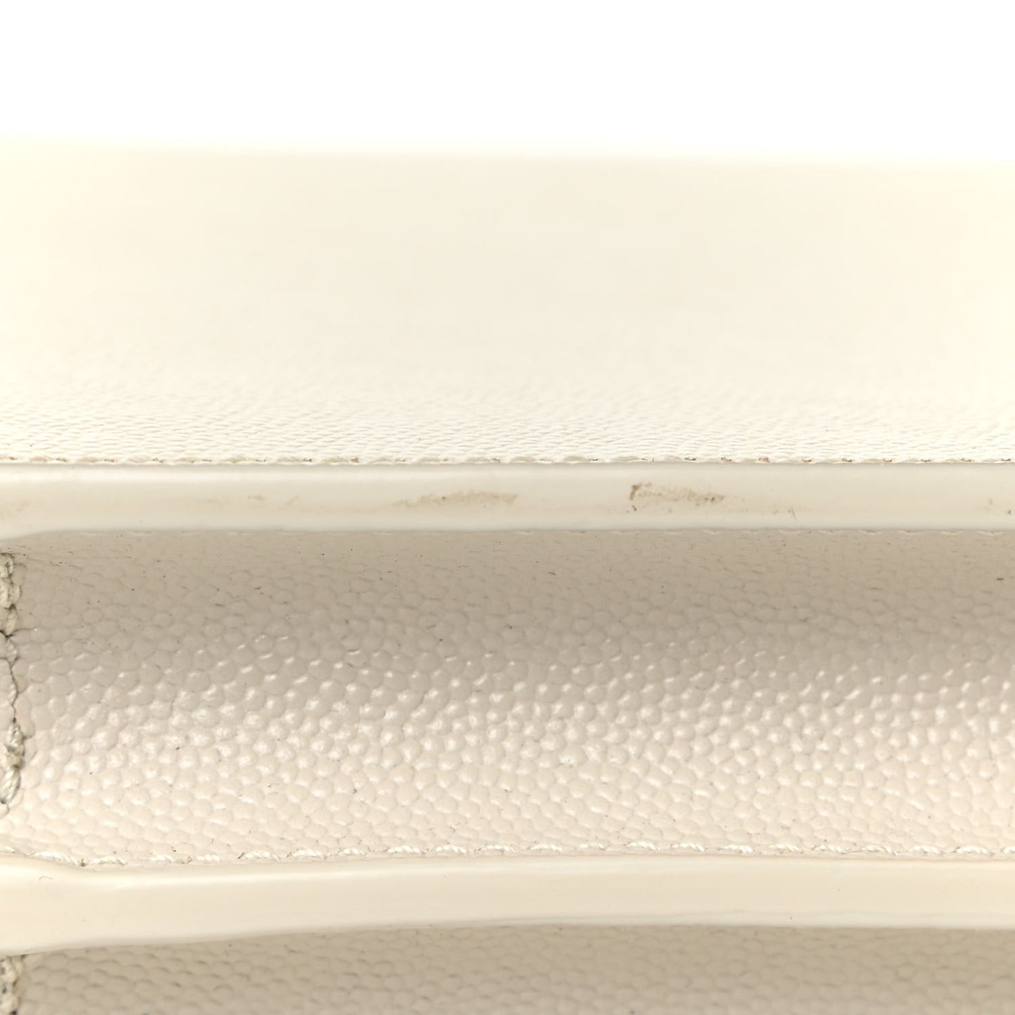 Grain De Poudre Monogram Cassandra Clasp Bag Vintage White