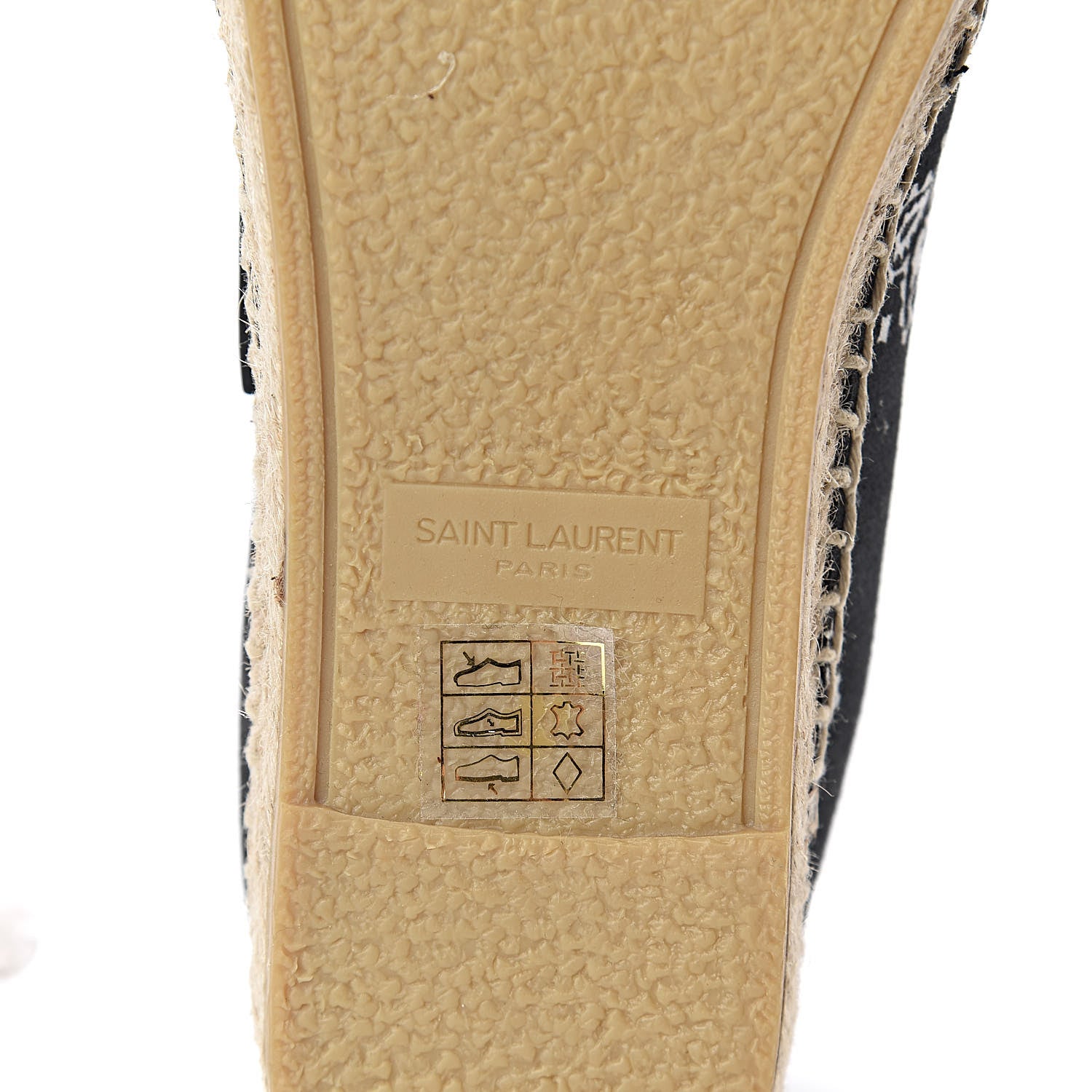 Saint Laurent Bandana Print Canvas Espadrilles 36 Black 7 of 10