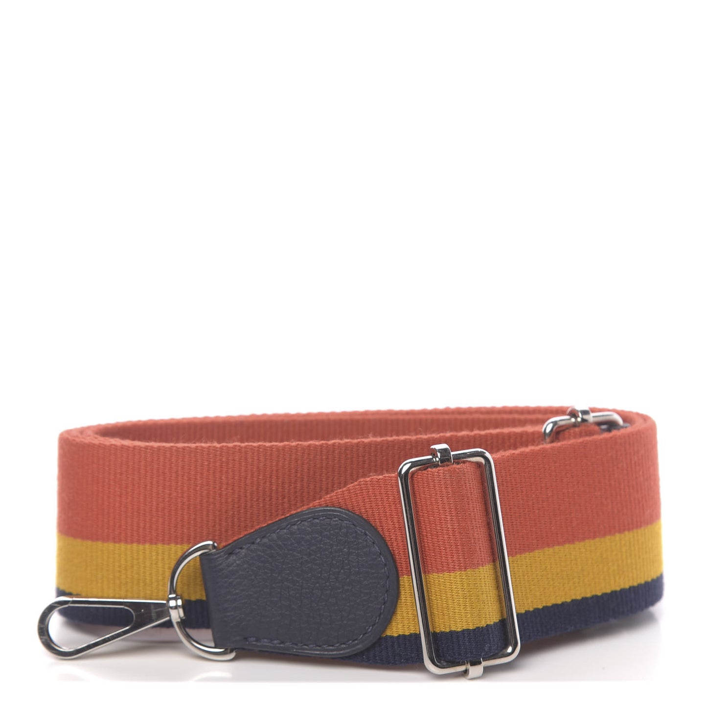 Toile Taurillon Clemence 50mm Shoulder Strap Blue Nuit