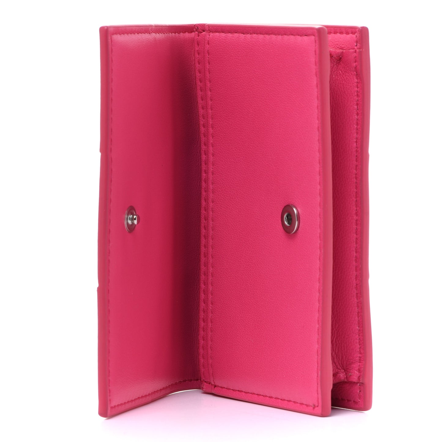 Nappa Maxi Intrecciato Card Holder Wallet Pink