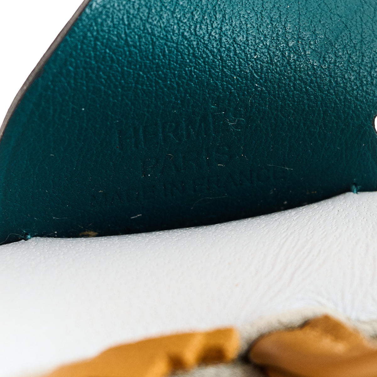 Hermes Milo Lambskin Grigri Rodeo Pegase Horse Bag Charm PM Bleu Brume Sesame Vert Bosphore 4 of 4