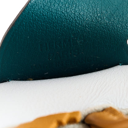Hermes Milo Lambskin Grigri Rodeo Pegase Horse Bag Charm PM Bleu Brume Sesame Vert Bosphore 4 of 4