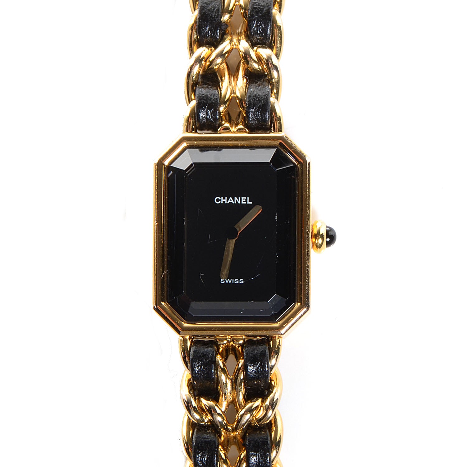 Chanel Stainless Steel Lambskin 20mm Chain Premiere Quartz Watch Gold M 1 of 8