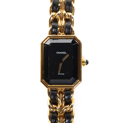 Chanel Stainless Steel Lambskin 20mm Chain Premiere Quartz Watch Gold M 1 of 8