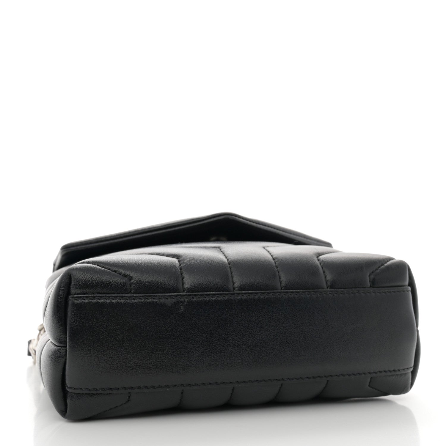 Saint Laurent Calfskin Y Quilted Monogram Toy Loulou Crossbody Bag Black 4 of 15