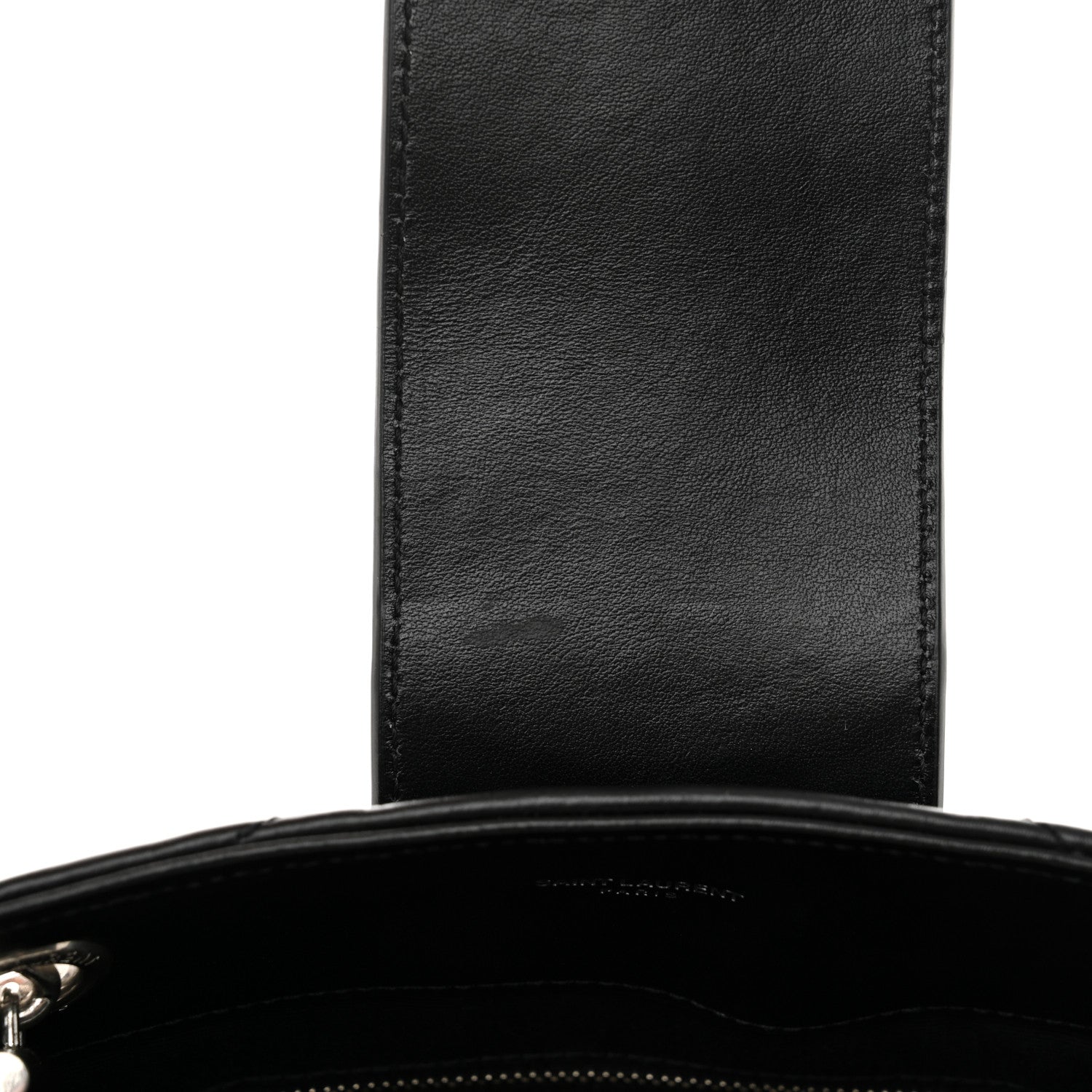 Saint Laurent Calfskin Y Quilted Monogram Large Loulou Shopper Black 12 of 13