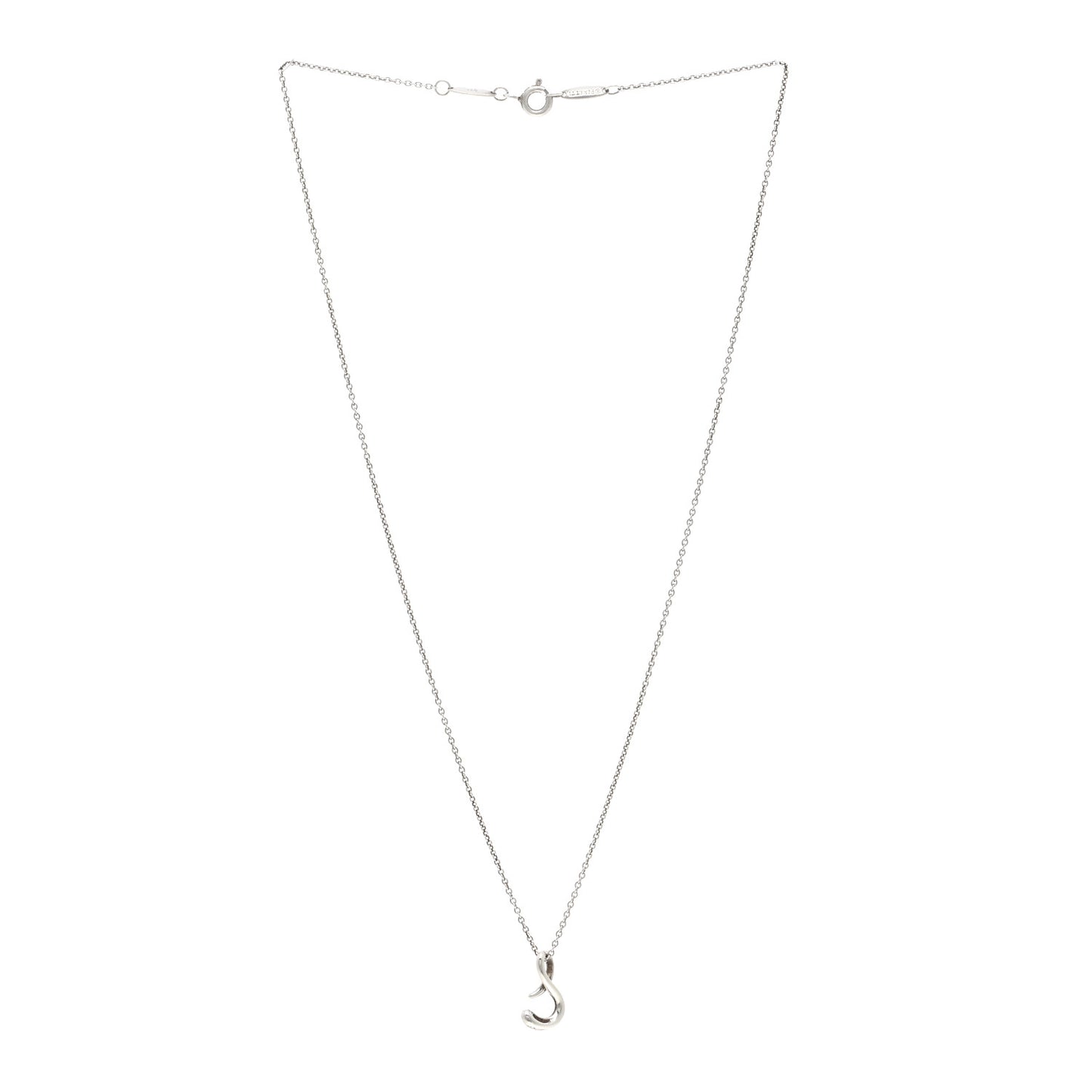Sterling Silver Elsa Peretti Letter S Pendant Necklace