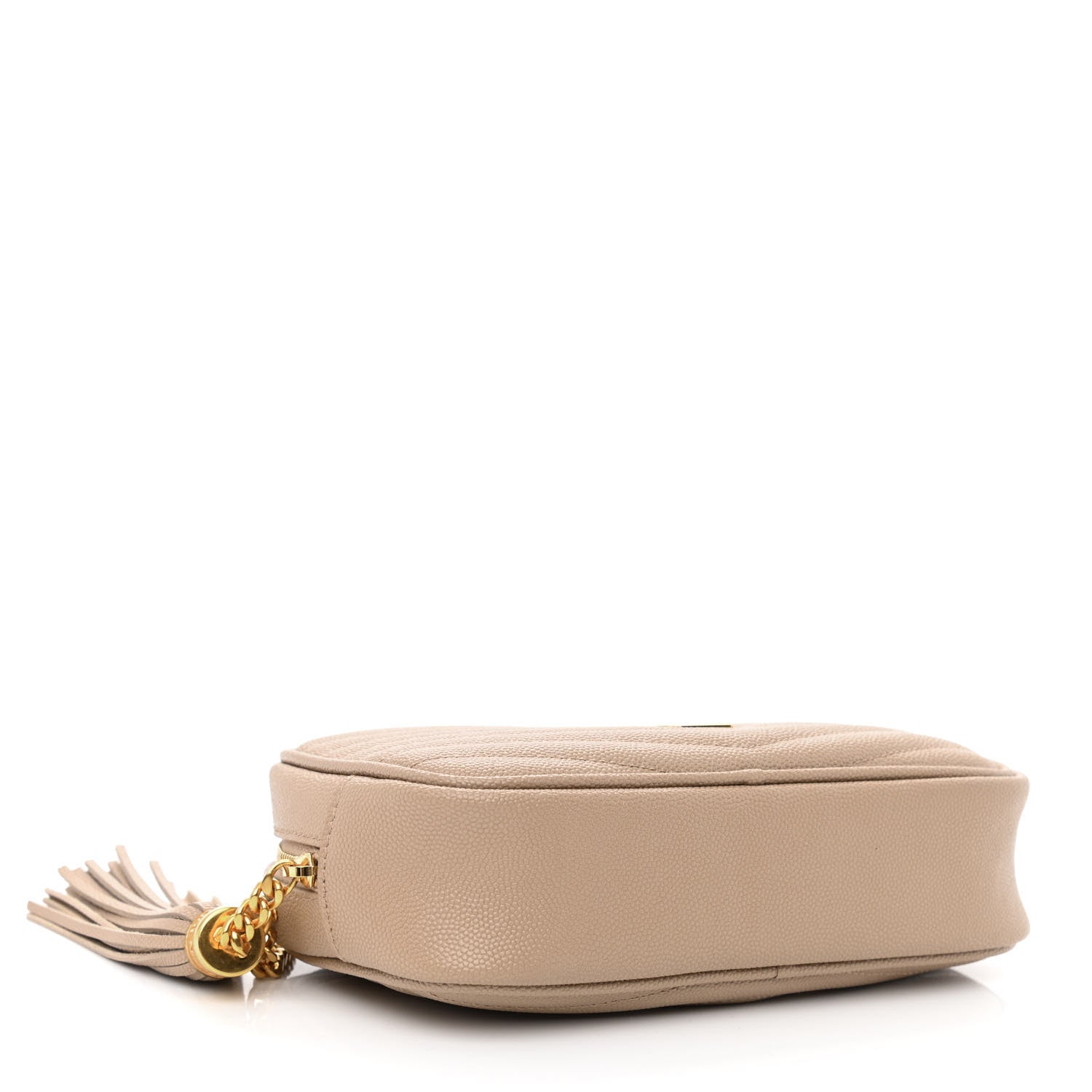 Saint Laurent Grain De Poudre Matelasse Monogram Mini Lou Camera Bag Dark Beige 4 of 10