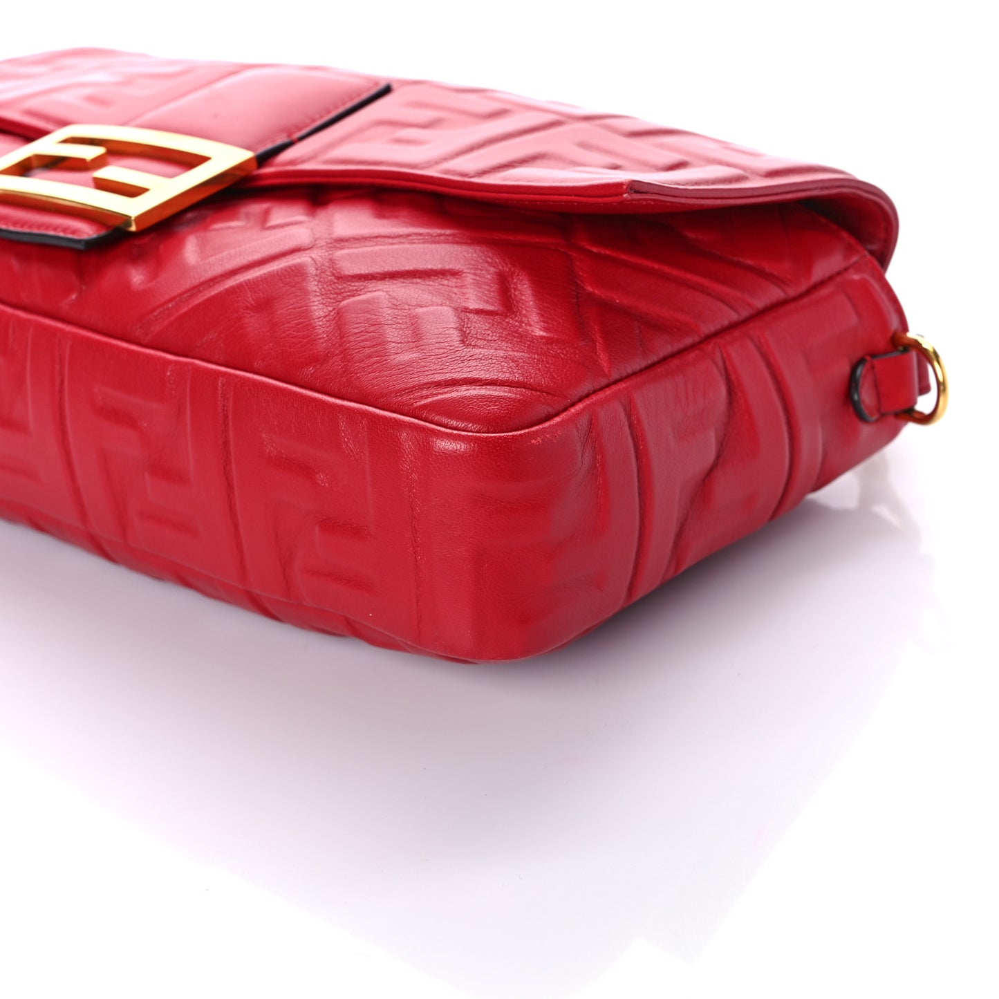 Nappa FF 1974 Embossed Large Baguette Fragola
