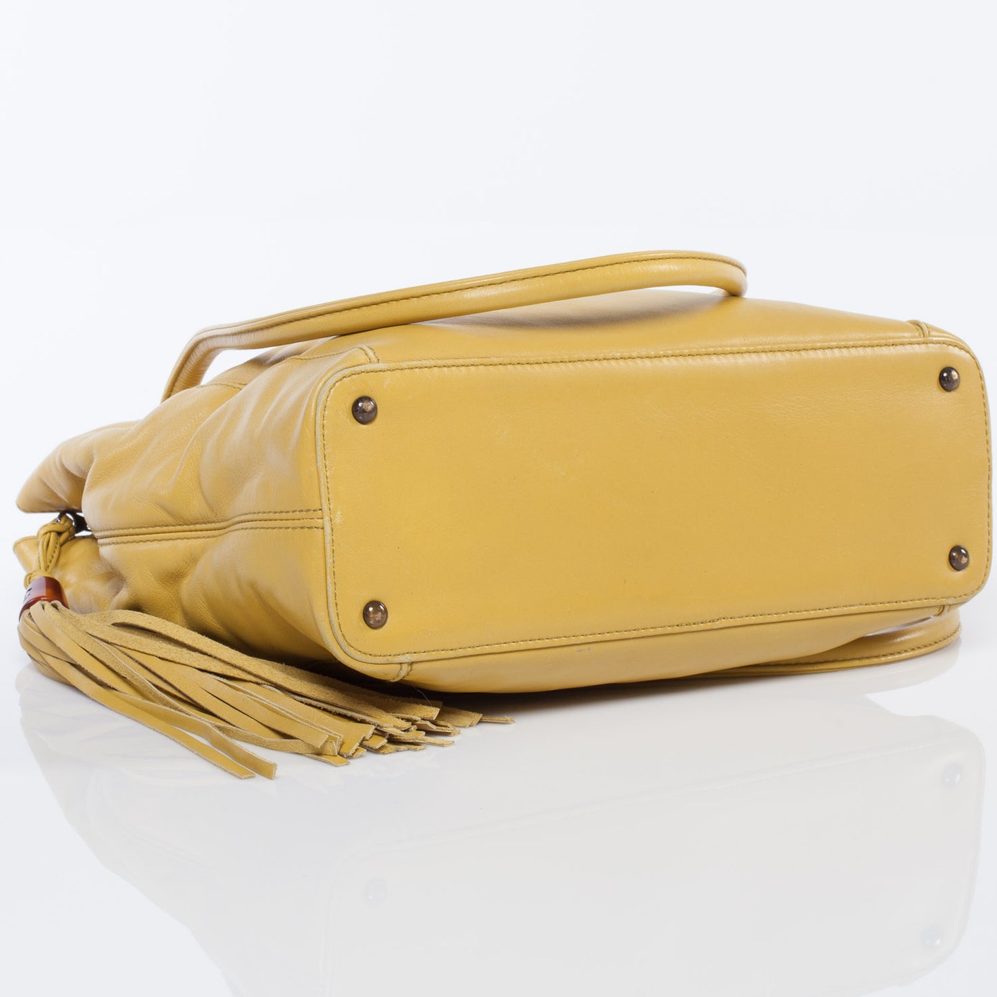 Leather Tassel Bag Yellow
