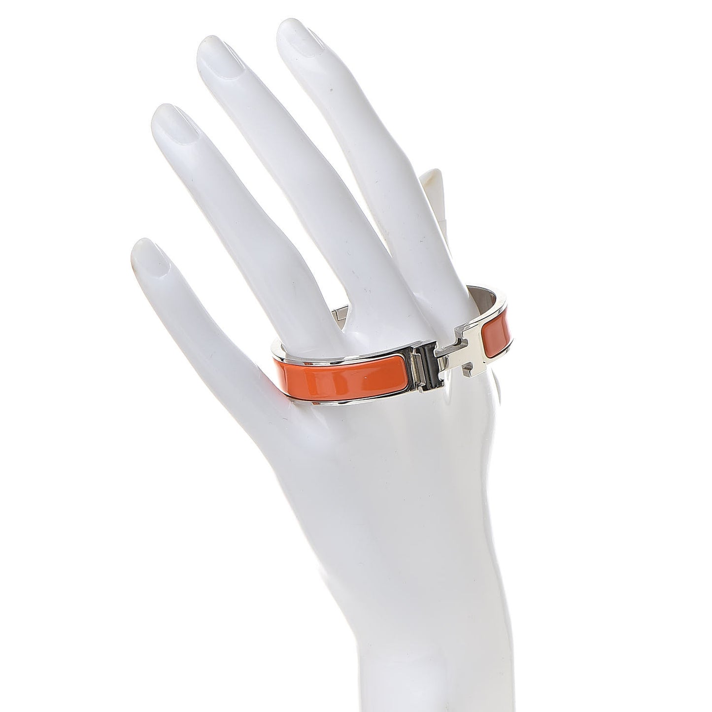 Enamel Narrow Clic Clac H Bracelet PM Orange