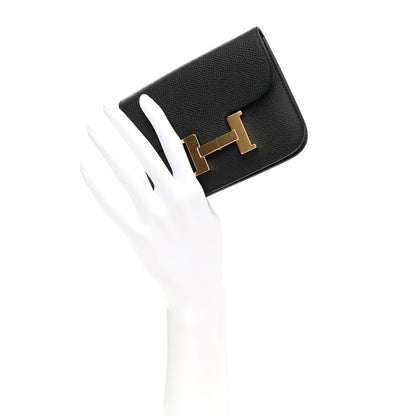 Hermes Epsom Constance Slim Wallet Black 2 of 8