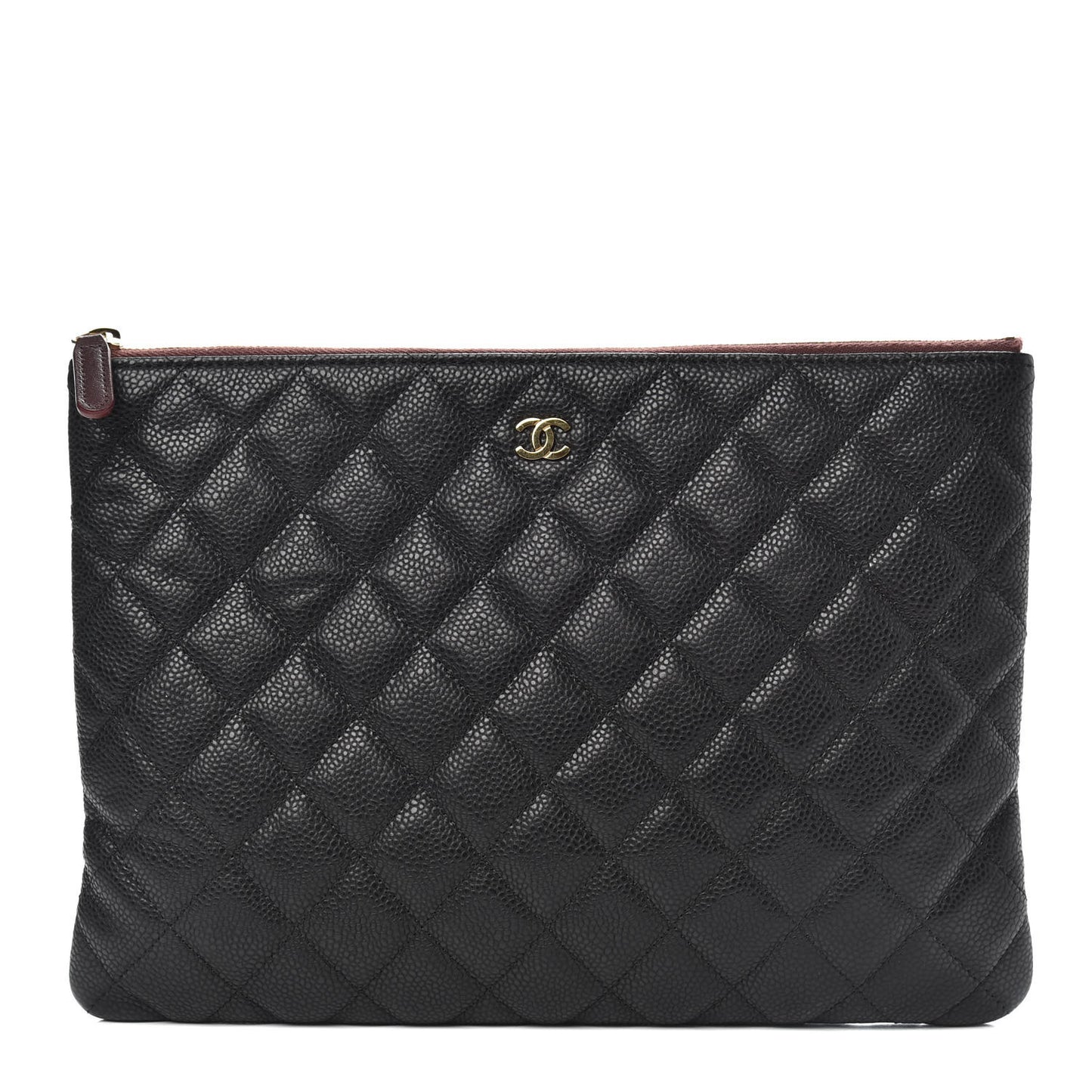 Caviar Quilted Medium Cosmetic Case Black