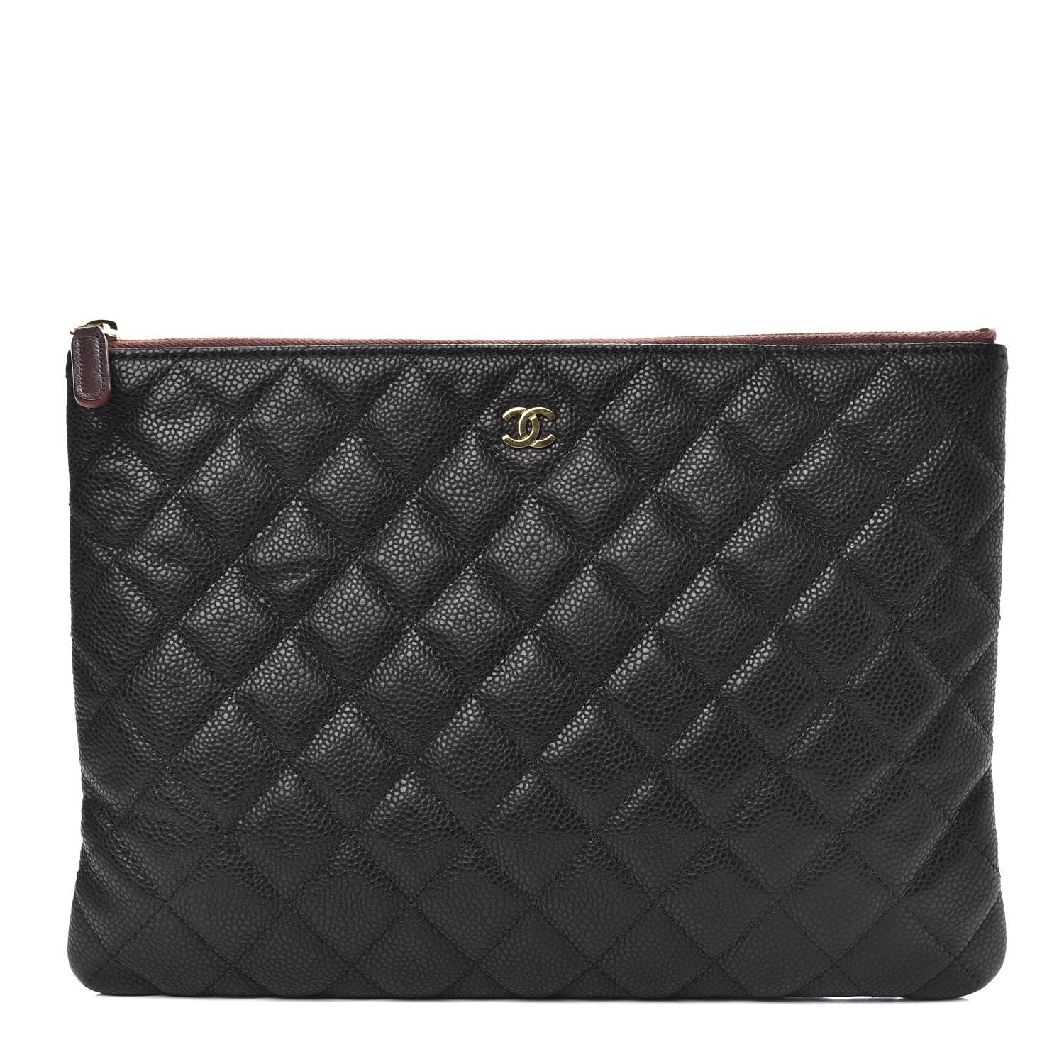 Chanel Caviar Quilted Medium Cosmetic Case Black 1 of 9